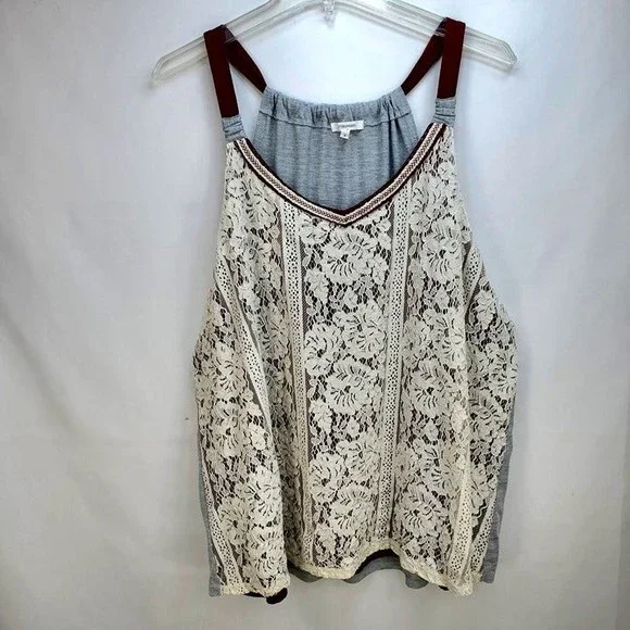 Maurices Tops Maurices Lacy Boho Racerback Swing Tank Size 3xl